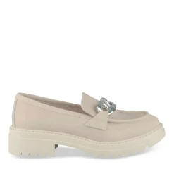 Mocassins ROSE Femme CUIR Motif Chaîne A Enfiler