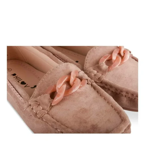 Mocassins ROSE Femme Motif Chaîne A Enfiler