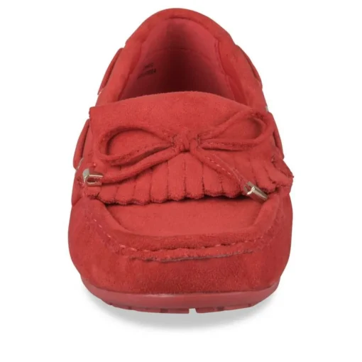 Mocassins ROUGE Femme Motif Uni A Enfiler