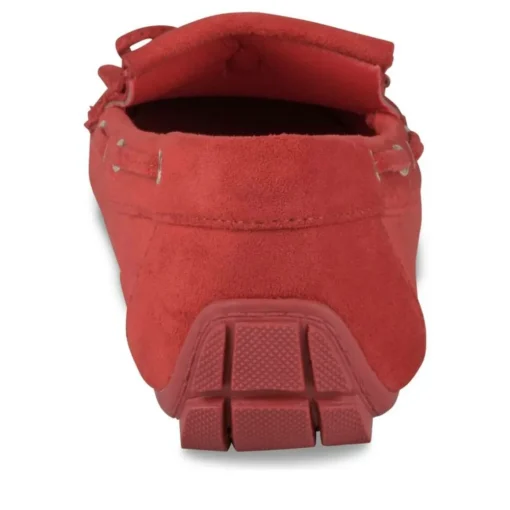 Mocassins ROUGE Femme Motif Uni A Enfiler