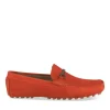 Mocassins ROUGE Homme CUIR Motif Uni A Enfiler