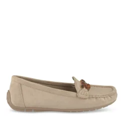 Mocassins TAUPE Femme Motif Chaîne A Enfiler
