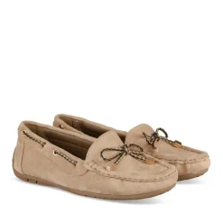 Mocassins TAUPE Femme Motif Uni A Enfiler