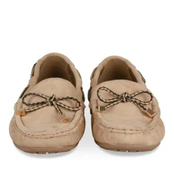 Mocassins TAUPE Femme Motif Uni A Enfiler