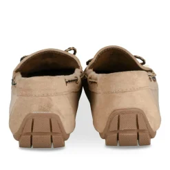 Mocassins TAUPE Femme Motif Uni A Enfiler