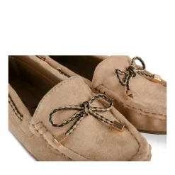 Mocassins TAUPE Femme Motif Uni A Enfiler