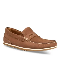 Mocassins TAUPE Homme CUIR Motif Uni Elastique