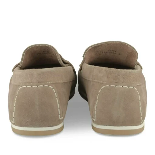 Mocassins TAUPE Homme CUIR Motif Uni A Enfiler