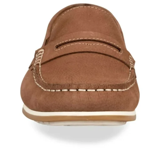 Mocassins TAUPE Homme CUIR Motif Uni Elastique