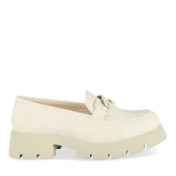 Mocassins VERT Femme Motif Chaîne A Enfiler