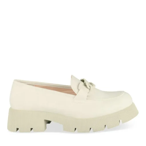 Mocassins VERT Femme Motif Chaîne A Enfiler
