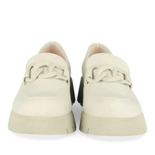 Mocassins VERT Femme Motif Chaîne A Enfiler