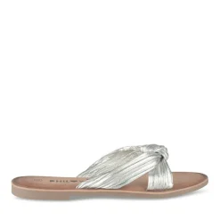 Mules ARGENT Femme Motif Paillettes A Enfiler