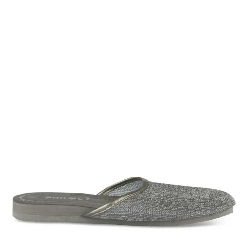 Mules ARGENT Femme Motif Uni A Enfiler