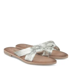 Mules ARGENT Femme Motif Paillettes A Enfiler
