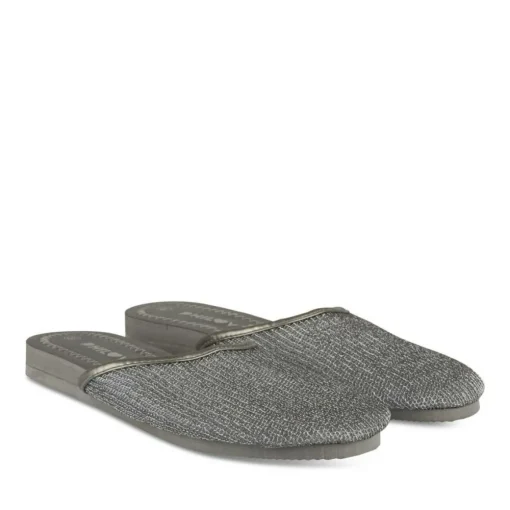 Mules ARGENT Femme Motif Uni A Enfiler