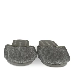 Mules ARGENT Femme Motif Uni A Enfiler