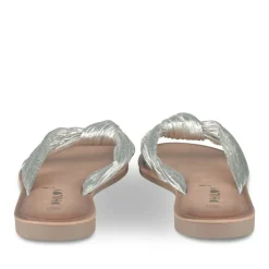 Mules ARGENT Femme Motif Paillettes A Enfiler