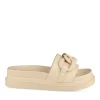 Mules BEIGE Femme Motif Chaîne A Enfiler