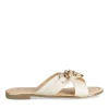 Mules BEIGE Femme Motif Chaîne A Enfiler
