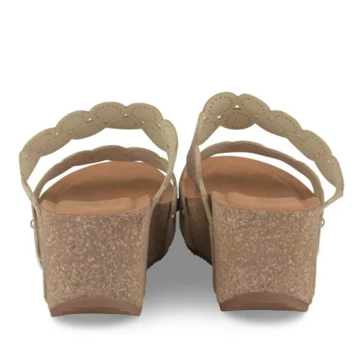 Mules BEIGE Femme Motif Clouté A Enfiler