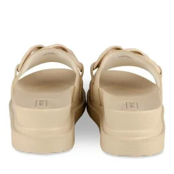 Mules BEIGE Femme Motif Chaîne A Enfiler