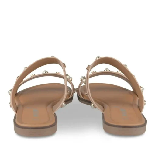 Mules BEIGE Femme Motif Perle A Enfiler