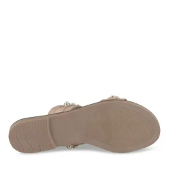 Mules BEIGE Femme Motif Perle A Enfiler