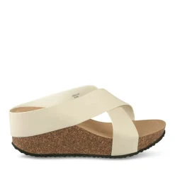 Mules BEIGE Femme Motif Uni A Enfiler