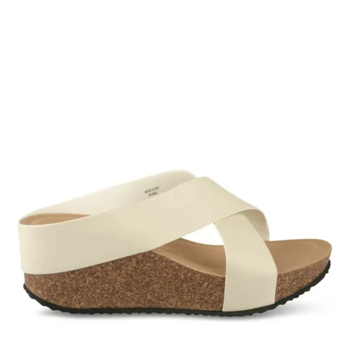 Mules BEIGE Femme Motif Uni A Enfiler