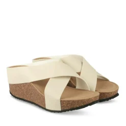 Mules BEIGE Femme Motif Uni A Enfiler