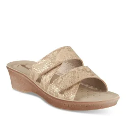 Mules BEIGE Femme Motif Uni A Enfiler