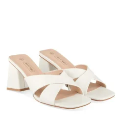 Mules BEIGE Femme Motif Uni A Enfiler