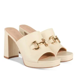 Mules BEIGE Femme Motif Uni A Enfiler