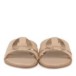 Mules BEIGE Femme Motif Uni A Enfiler