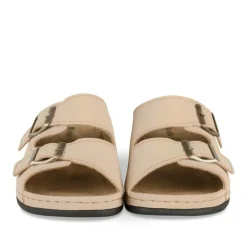 Mules BEIGE Femme Motif Uni A Enfiler