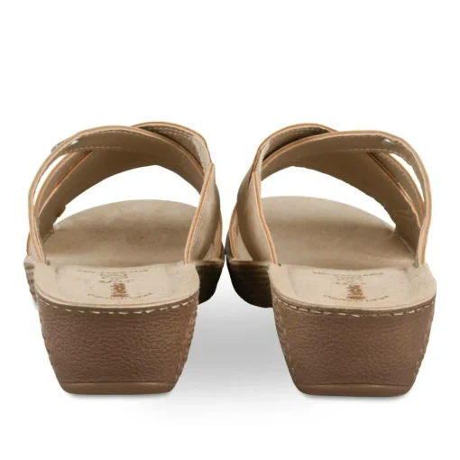 Mules BEIGE Femme Motif Uni A Enfiler