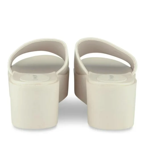 Mules BEIGE Femme Motif Uni A Enfiler