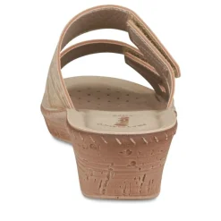 Mules BEIGE Femme Motif Uni A Enfiler