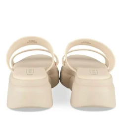 Mules BEIGE Femme Motif Uni A Enfiler