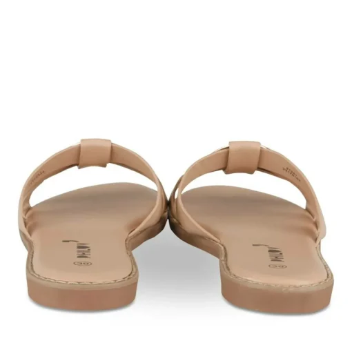 Mules BEIGE Femme Motif Uni A Enfiler