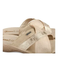 Mules BEIGE Femme Motif Uni A Enfiler
