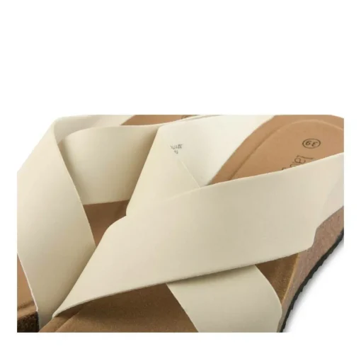 Mules BEIGE Femme Motif Uni A Enfiler