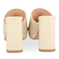 Mules BEIGE Femme Motif Uni A Enfiler
