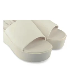 Mules BEIGE Femme Motif Uni A Enfiler