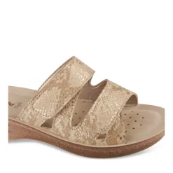 Mules BEIGE Femme Motif Uni A Enfiler