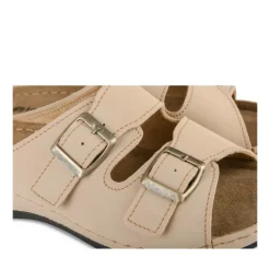 Mules BEIGE Femme Motif Uni A Enfiler