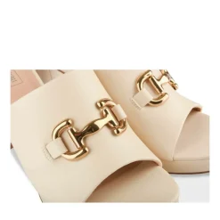 Mules BEIGE Femme Motif Uni A Enfiler