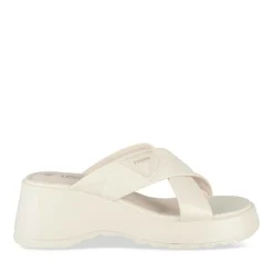 Mules BEIGE Femme Motif Vernis A Enfiler