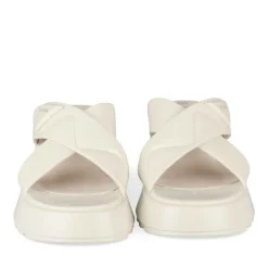 Mules BEIGE Femme Motif Vernis A Enfiler